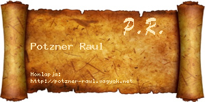 Potzner Raul névjegykártya